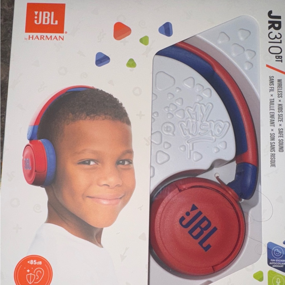 JBL Kids On-Ear Headphones in Red and Blue